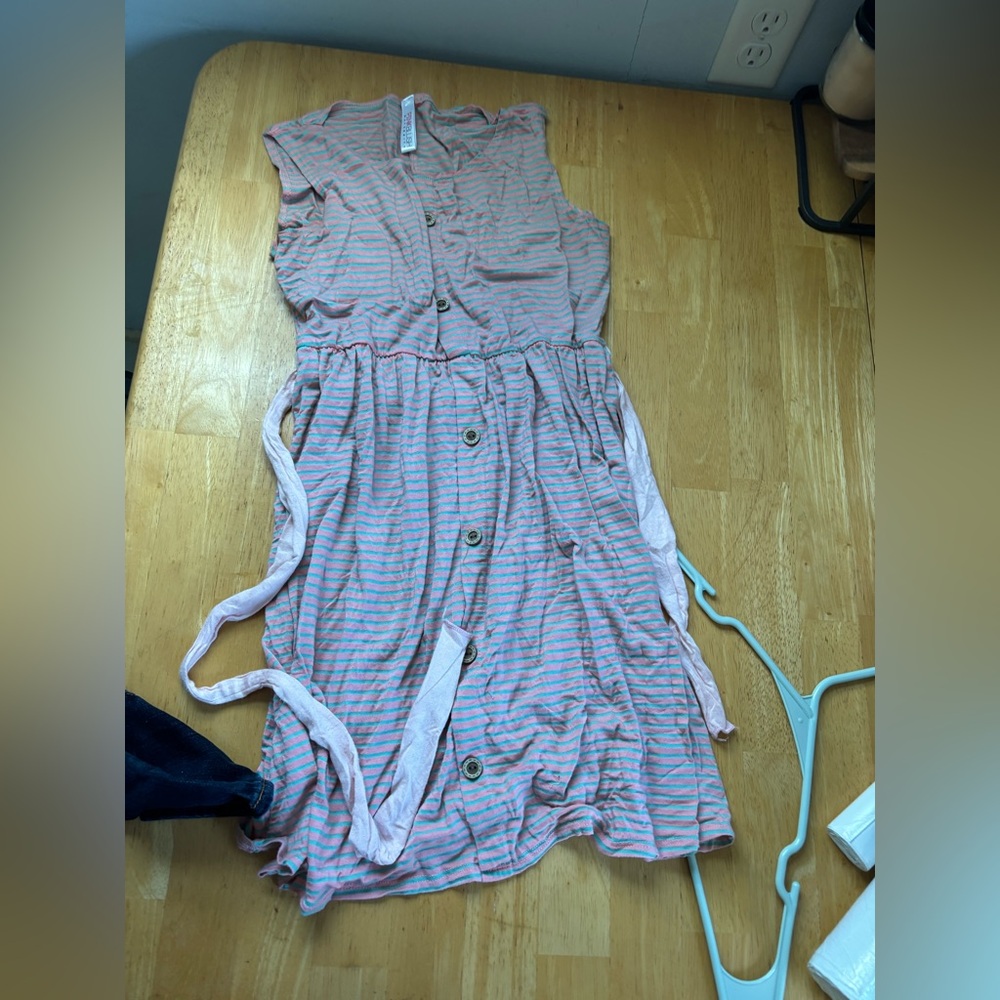 Size M women’s Pinkblush Dress with Pink and green Stripes